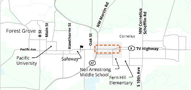 TV Highway (East Forest Grove) Safety Improvement Plan) Project Area -1